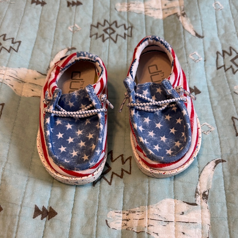 Patriotic Kids Shoes with Stars and Stripes